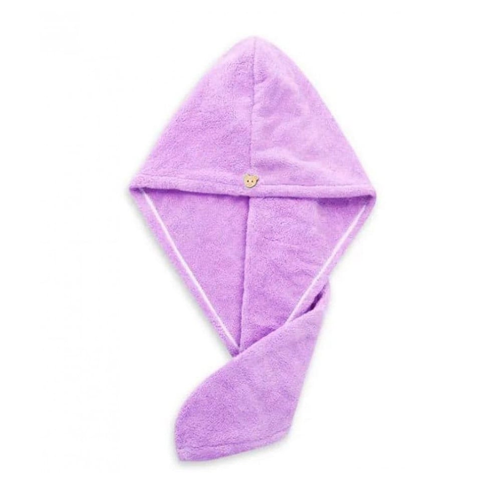 Рушник-тюрбан для сушіння волосся Cosmo Shop, 65*25*1 см, фіолетовий, 1 шт (CS11049V)